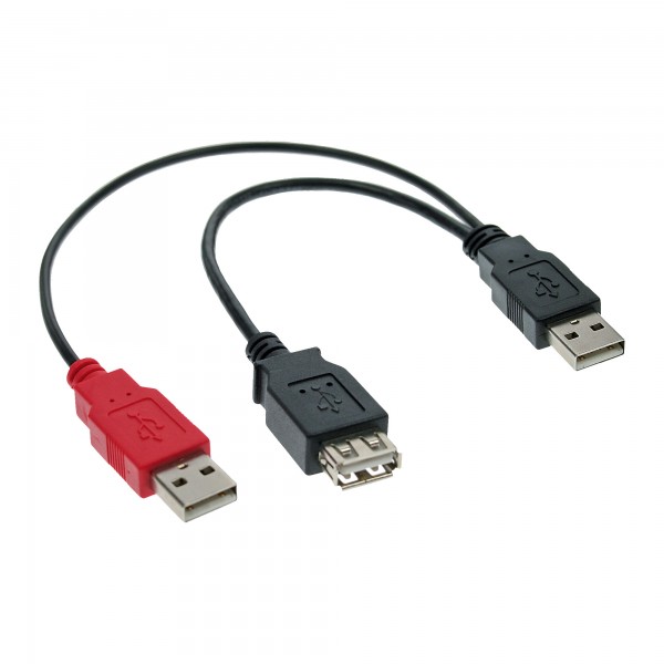 USB-2.0 Y cable 0.2 m